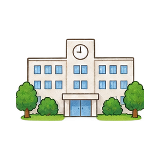 学校の校舎のイラスト
