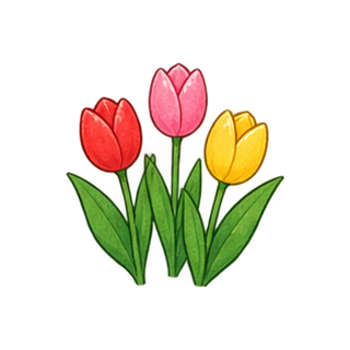 チューリップのイラスト