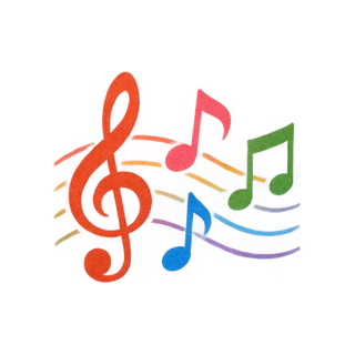 音楽会の音符のイラスト