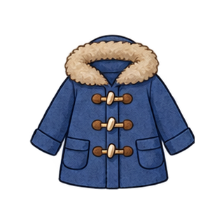 冬のコートのイラスト