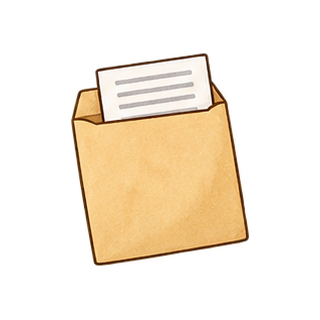 通知表の封筒のイラスト