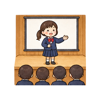 学習発表のイラスト