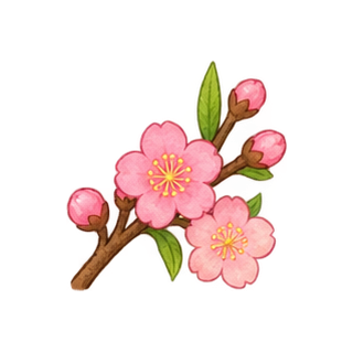 桃の花のイラスト