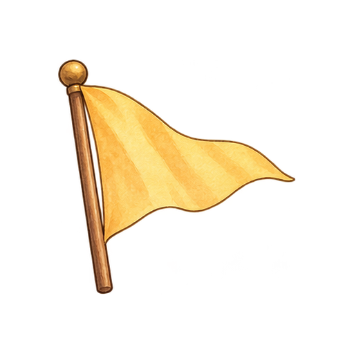 風になびく旗のイラスト