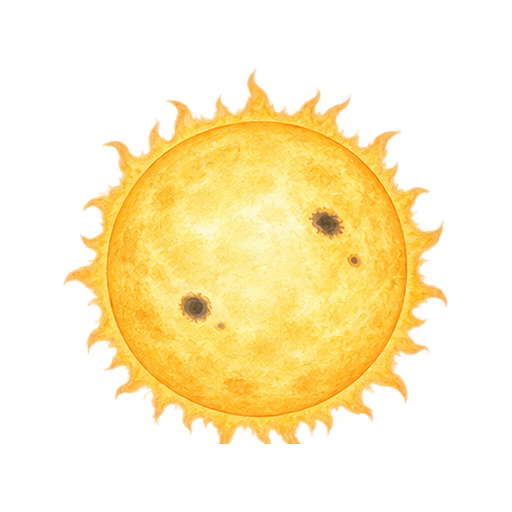 太陽黒点のイラスト