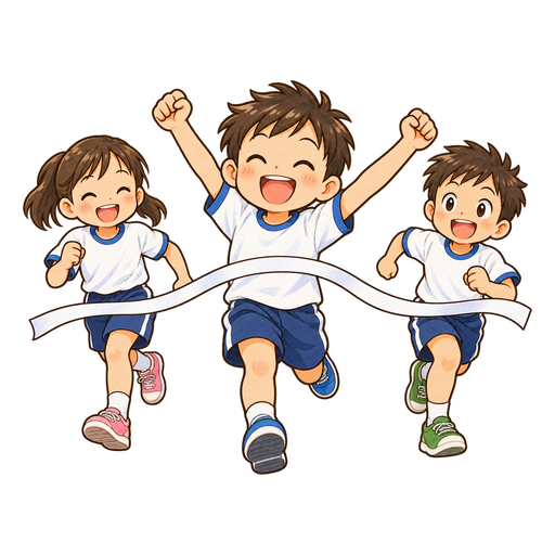 マラソン大会のイラスト