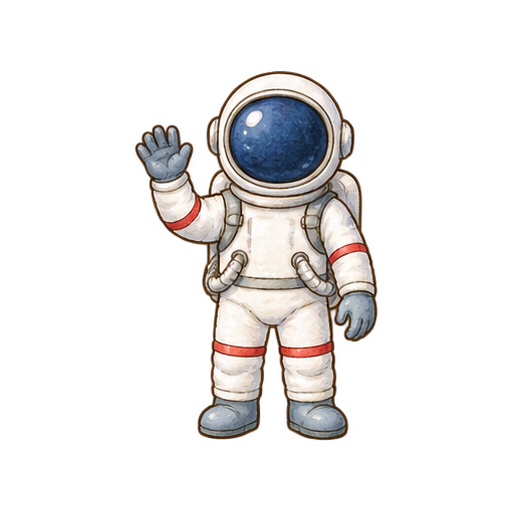 宇宙飛行士のイラスト