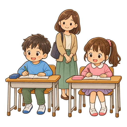 授業参観のイラスト