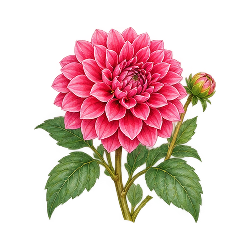 ダリアのイラスト