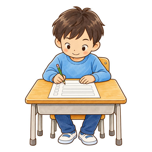 学力テストのイラスト