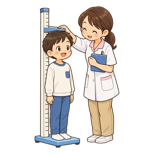 身体測定のイラスト