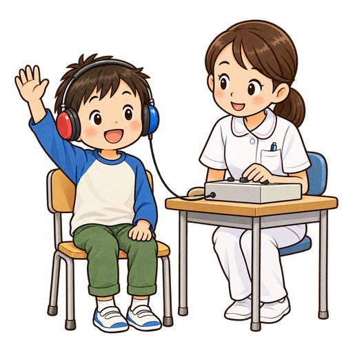 聴力検査のイラスト