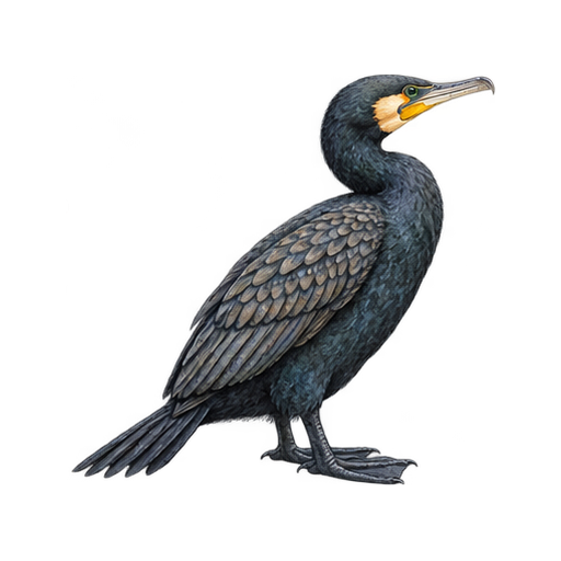 カワウのイラスト