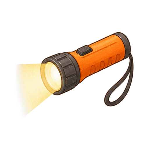 懐中電灯のイラスト