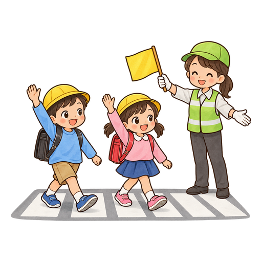 交通安全教室のイラスト
