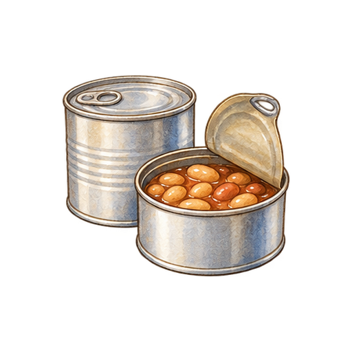保存食の缶詰のイラスト