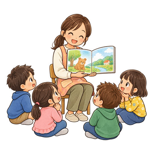 読み聞かせのイラスト