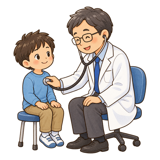 内科検診のイラスト
