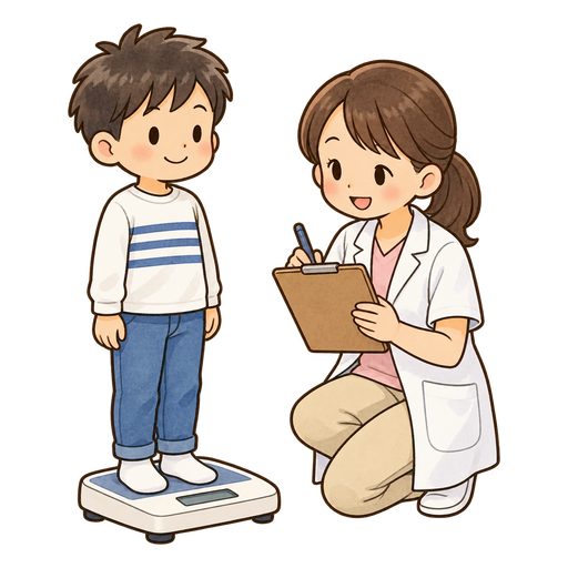 体重測定のイラスト