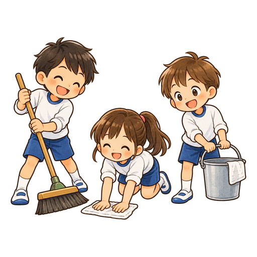 大掃除のイラスト