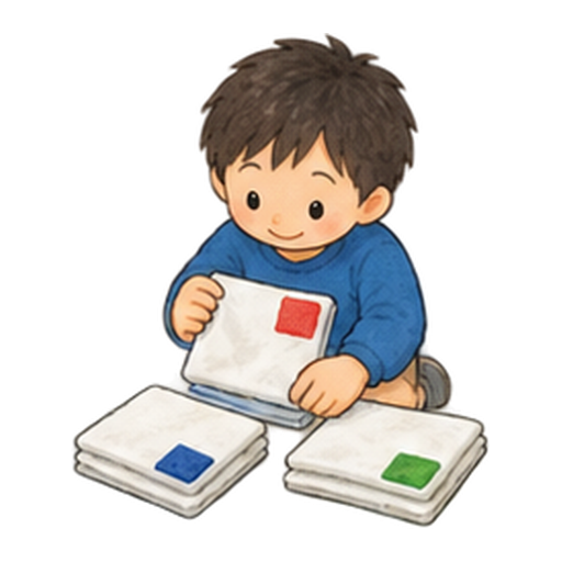 雑巾を縫った印で見分けるのイラスト