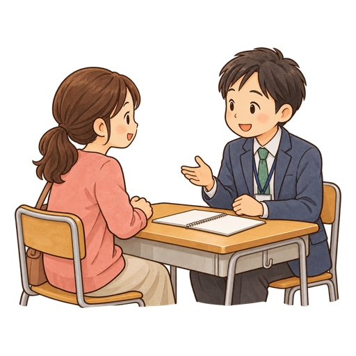 個人懇談のイラスト