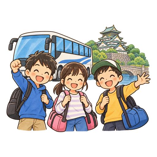修学旅行のイラスト