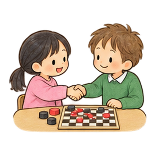 負けても相手と握手するのイラスト