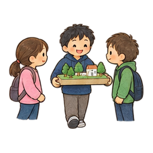 通り道をあけるのイラスト
