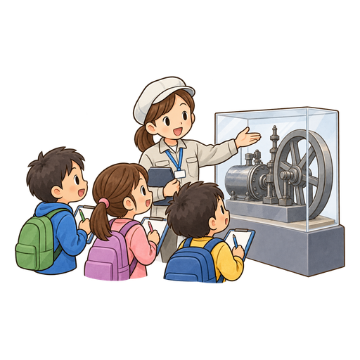 社会見学のイラスト