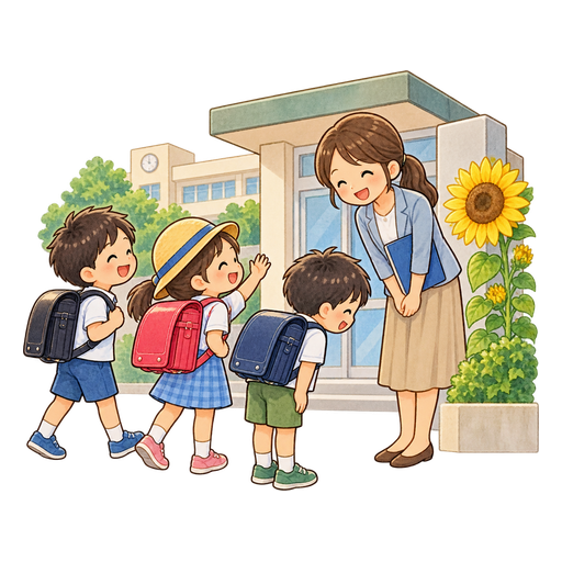 ２学期の始業式のイラスト