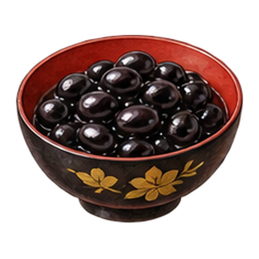 黒豆の煮物のイラスト