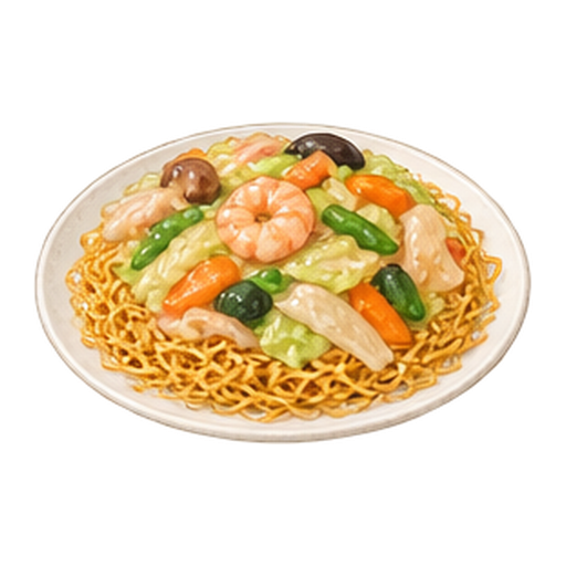皿うどんのイラスト