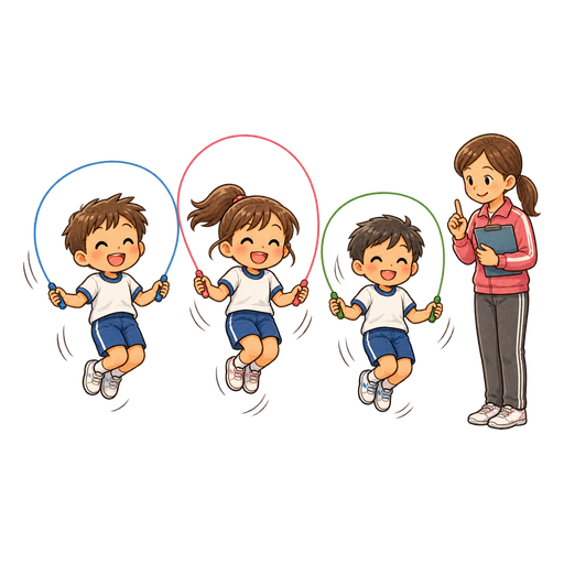 なわとび大会のイラスト
