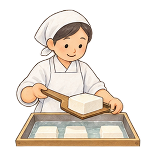 豆腐屋さんのイラスト