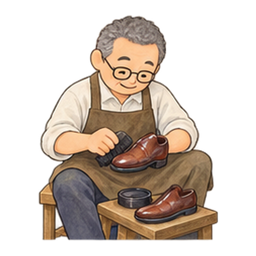靴修理の職人のイラスト