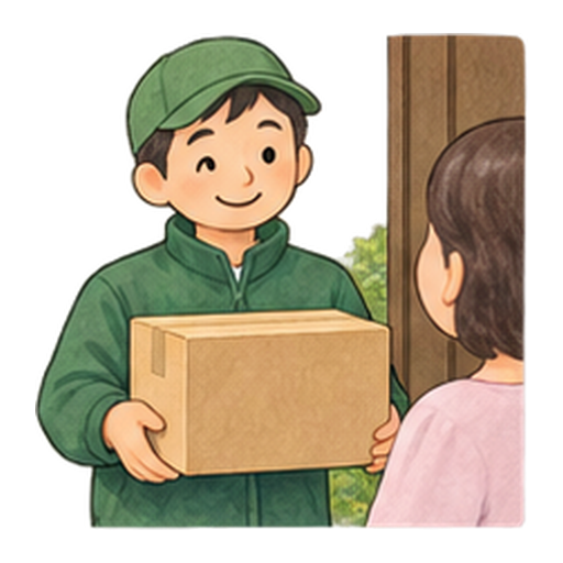宅配員さんのイラスト