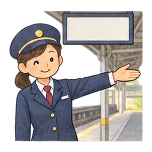 駅員さんのイラスト