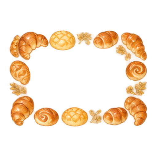 パンのフレームのイラスト