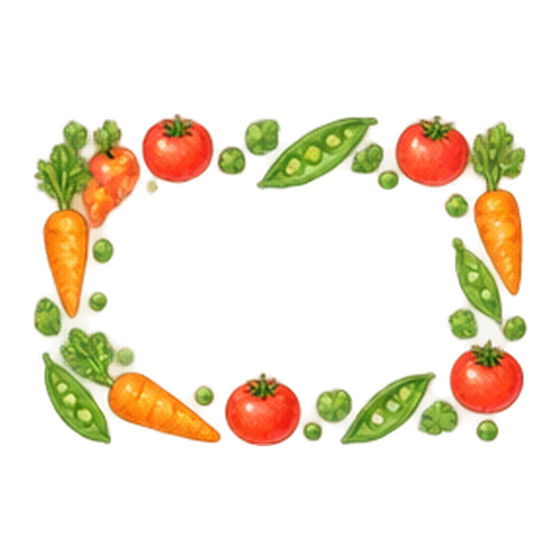 野菜のフレームのイラスト