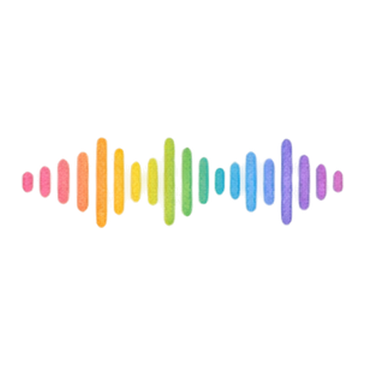 音の波形のラインのイラスト