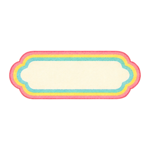 虹色のタブ見出しのイラスト