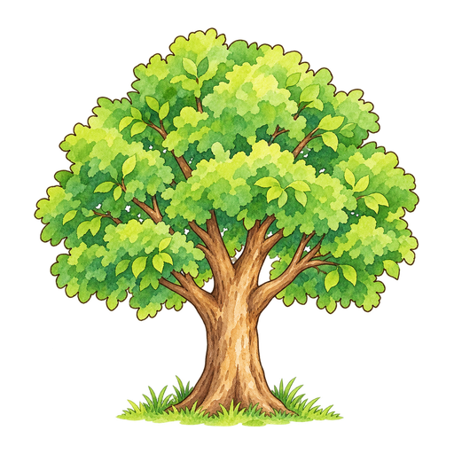 新緑の木のイラスト