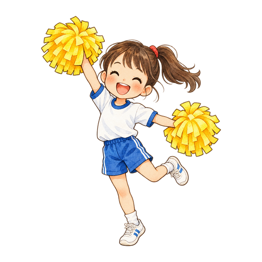 運動会のダンスのイラスト