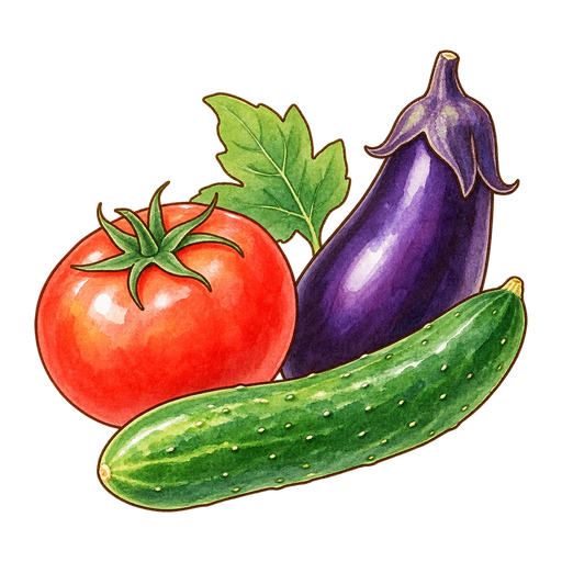 夏野菜のイラスト