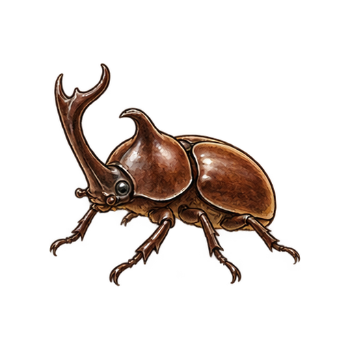 かぶとむしのイラスト