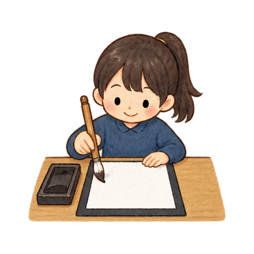 書き初めのイラスト
