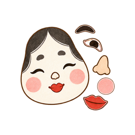 福笑いのイラスト