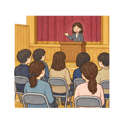 入学説明会のイラスト