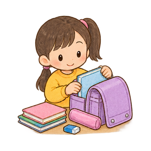 新学年への準備のイラスト